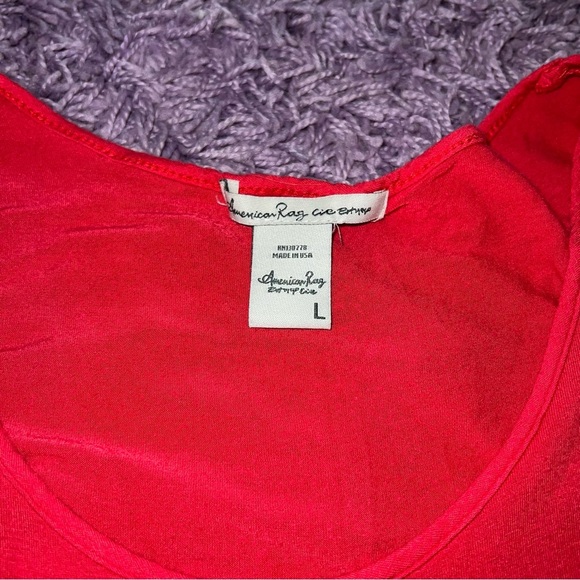 American Rag - Pink Scoop Neck Top - Picture 2 of 2